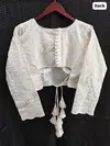 ZF By Ruhi Off White Hakoba Pompom Western Wear Blouse Wholesale Price In Surat
 